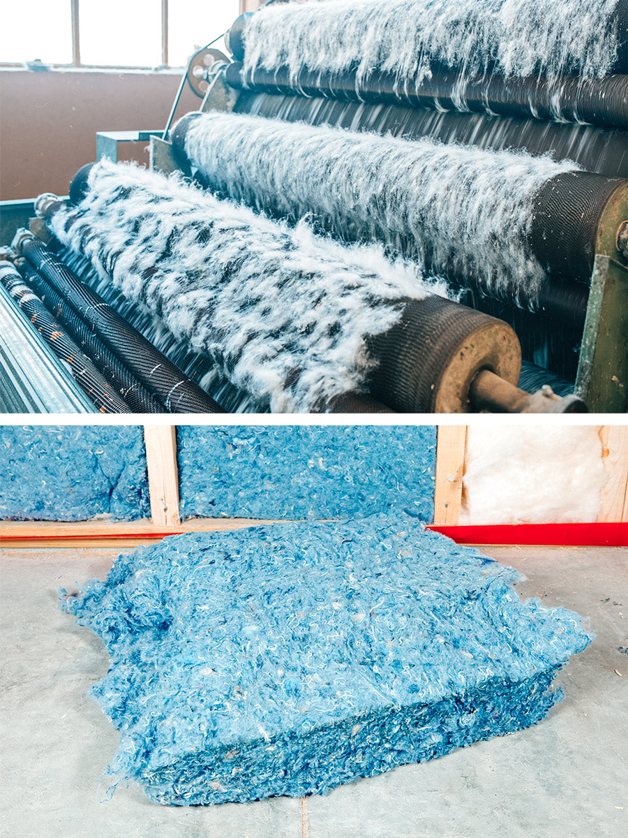 Recycled fabrics to be used as insulation